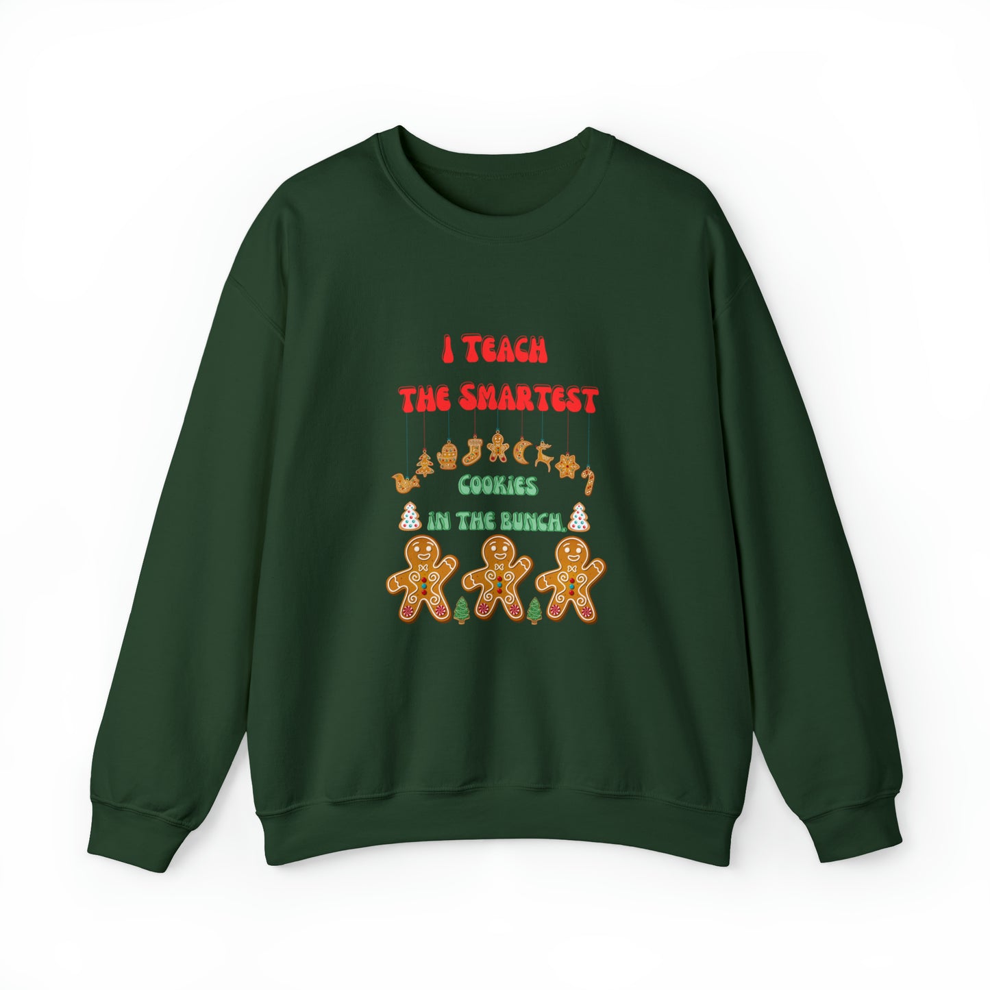 Smartest cookies sweater teacher Christmas sweater Christmas gingerbread cookies house sweatshirt Bright teacher Christmas gift for her