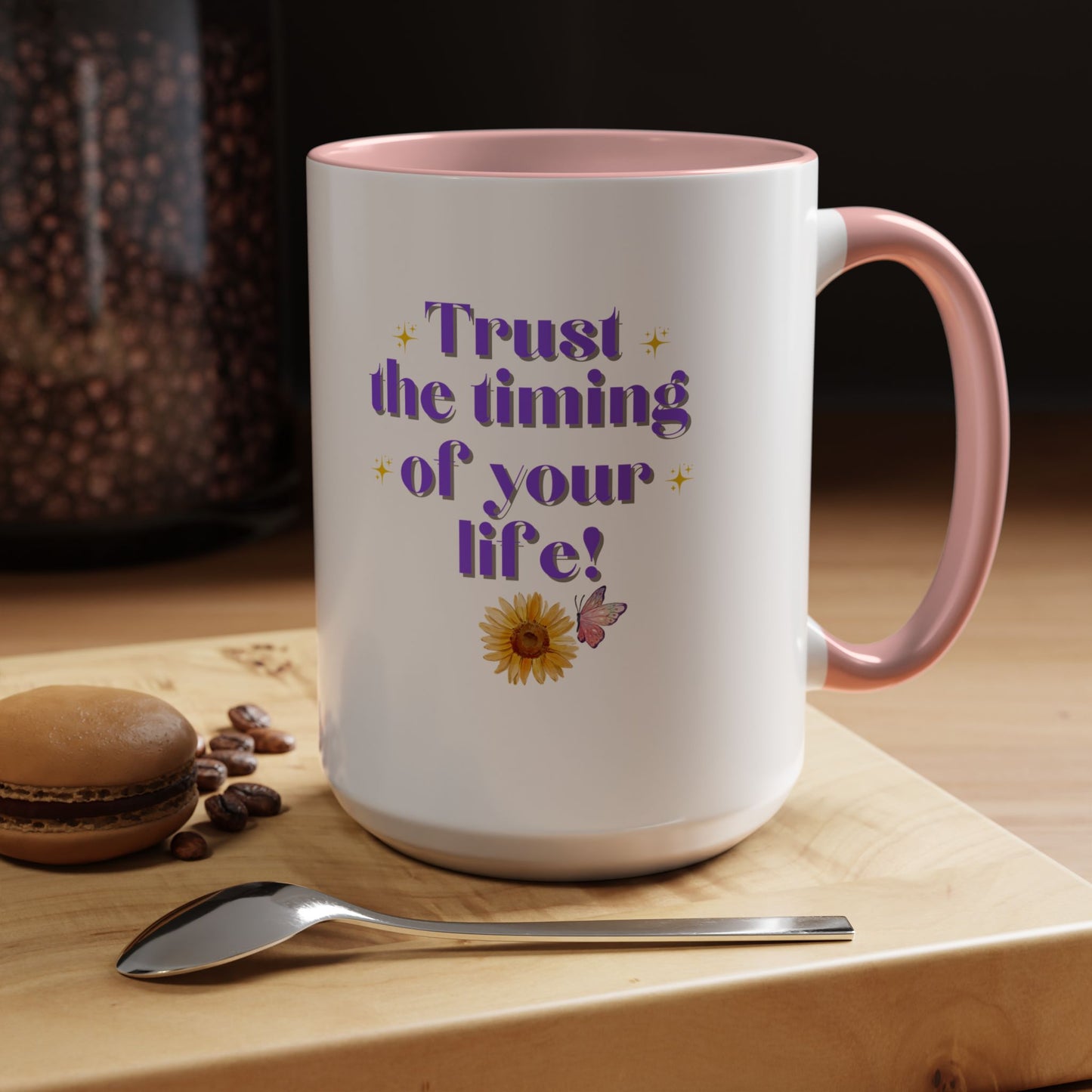 Galantines day mug Bestie gift trust the timing of your life mug gift for her femine era Coffee Mug gift for him tea Mug Coffee Gift for Mom