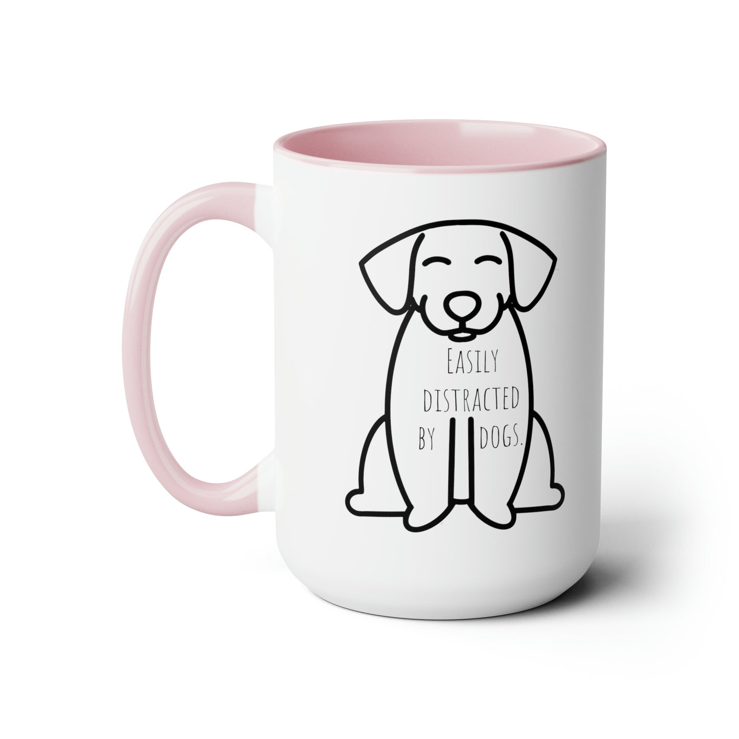 Easily distracted by dogs mug Supervisor mug Floral mug gift for her Mug funny gift for wife Coffee Mugs tea Christmas gift 15oz