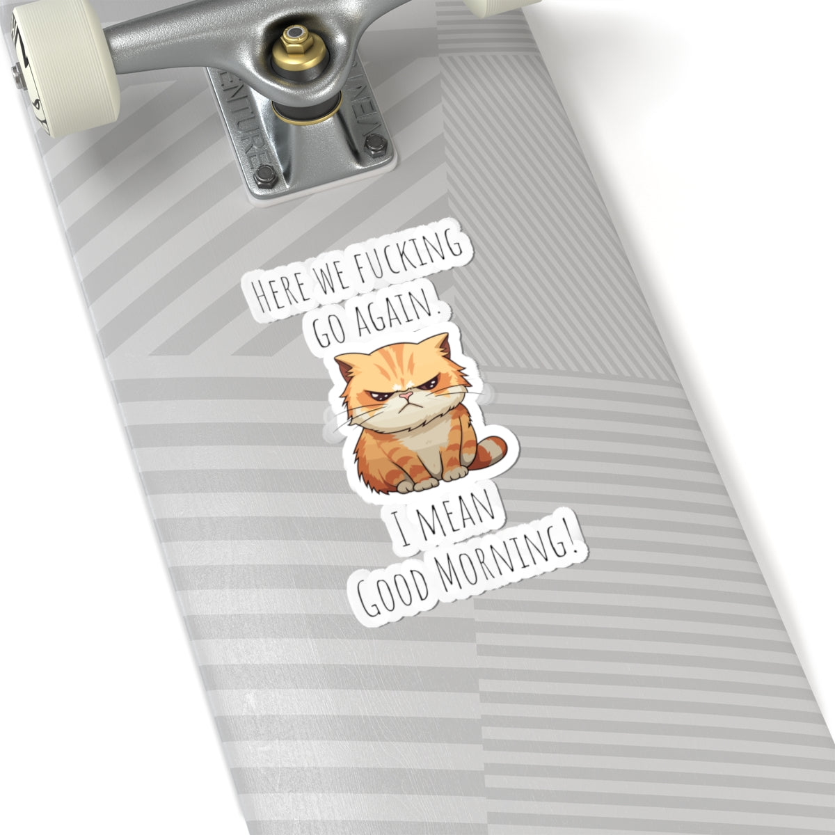 Grumpy cat Christmas sticker grumpy sticker funny coworker gift funny here we fucking go bestfriend gift KissCut Stickers Halloween stickers