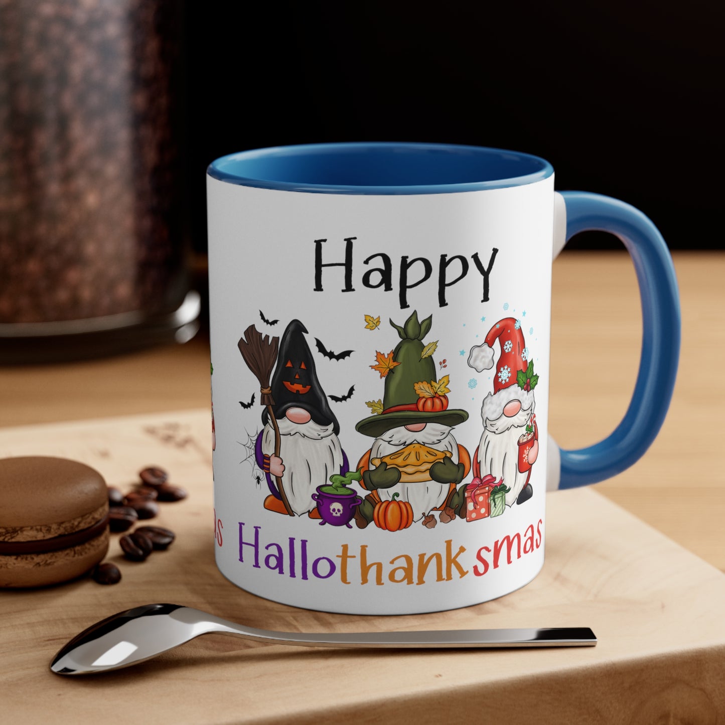 Gnome lover gift Halloween Mug Happy Hallothanksmas Spooky Teacher gift Appreciation mug gift coffee mug gift for her gift for him 11oz