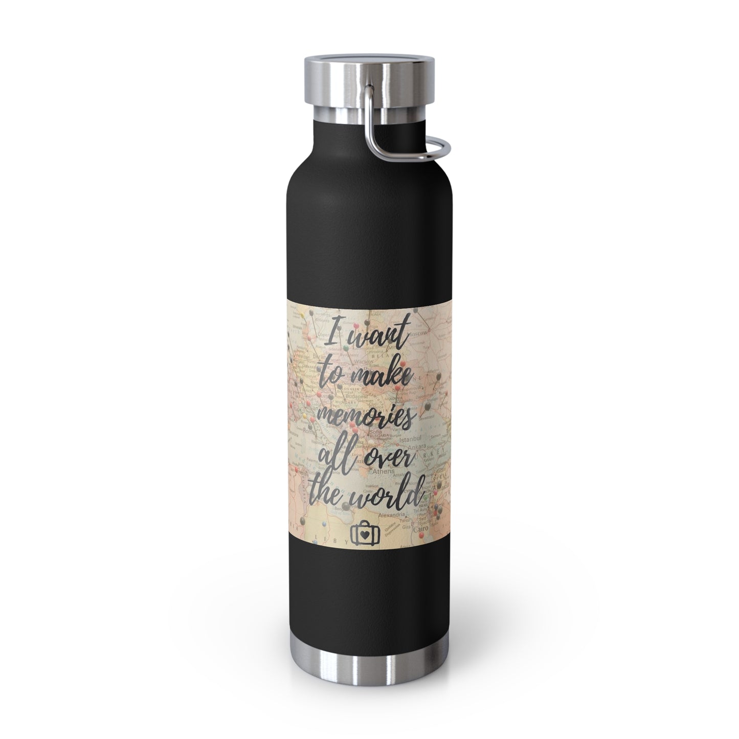 Travel bottle travel memories bottle Copper Vacuum Insulated Bottle, 22oz