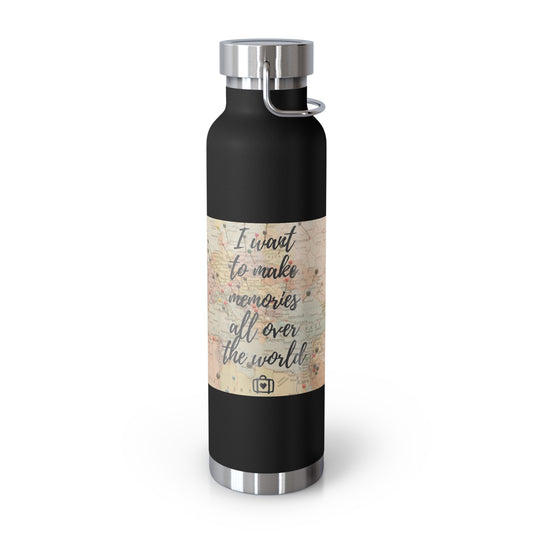 Travel bottle travel memories bottle Copper Vacuum Insulated Bottle, 22oz