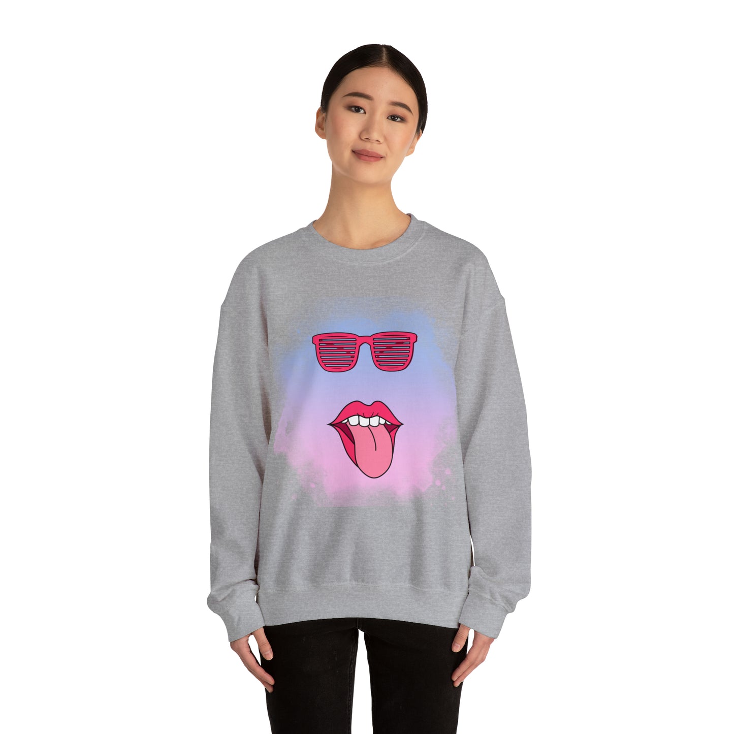 Lip Sunglasses Hoodie, Bubble Gum kiss Hoodie, Fun Summer shirt, Birthday gift for her, Galantine travel sweatshirt, Unisex