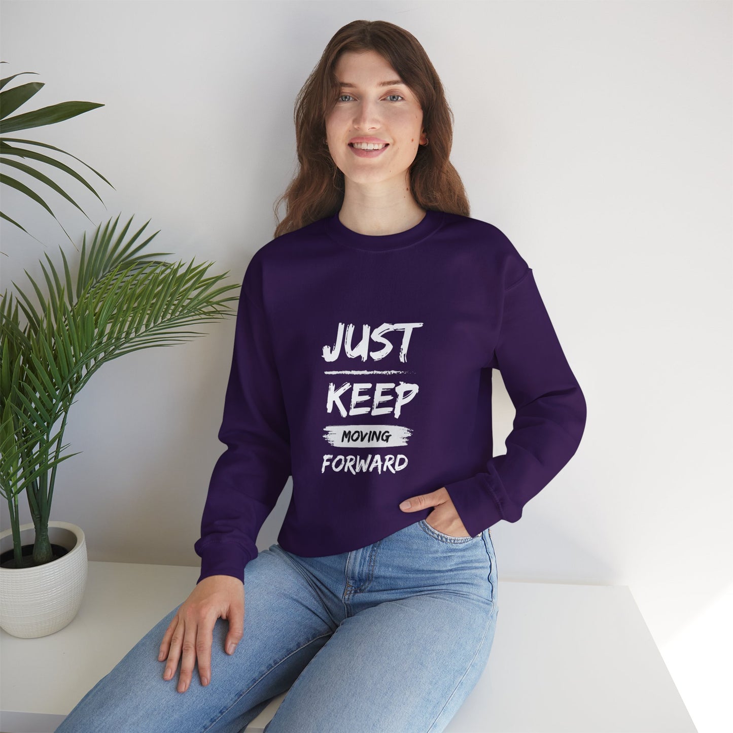 Just keep moving forward sweater motivational sweater gift for her gift for him entrepreneur gift birthday gift Christmas sweatshirt