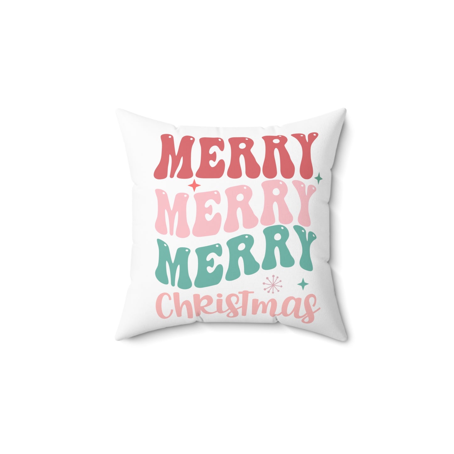 Merry Merry Christmas pillow North pillow Merry & Bright Christmas gift for her gift for him Christmas home decor Polyester Square Pillow