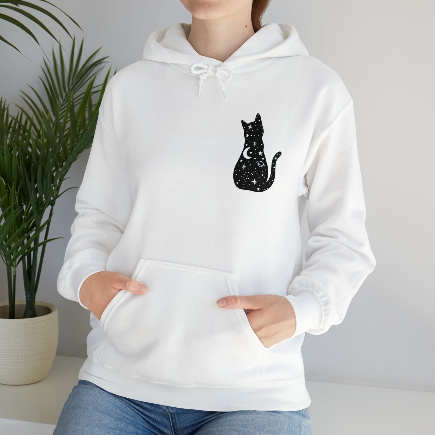 Halloween Sweatshirt Black Cat Shirt Halloween Sweater Halloween Cat Sweatshirt Gift for Cat Lover Gift Black Cat Gift for Cat Mom Gift Moon