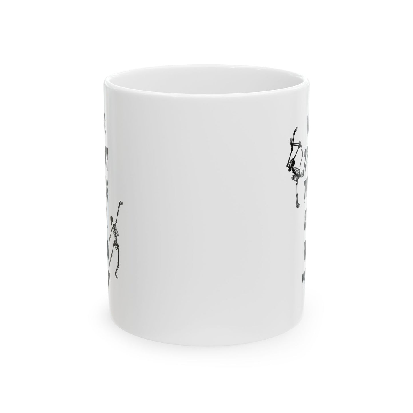 Halloween mug Spooky mug I like spooky this and word fuck skeleton office funny gift best friend gift Christmas Ceramic Mug, (11oz, 15oz)