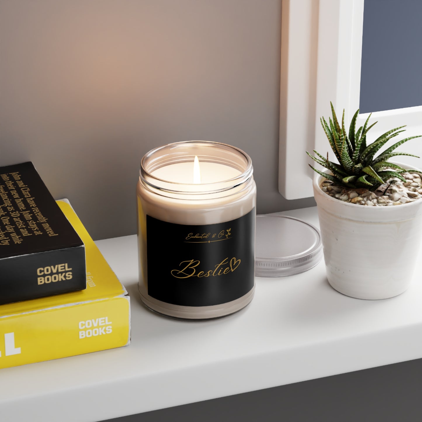 Bestie candle best friend gift black and gold Vanilla scented candle hand-poured candle Christmas gift Candles 9oz gift for her gift for him