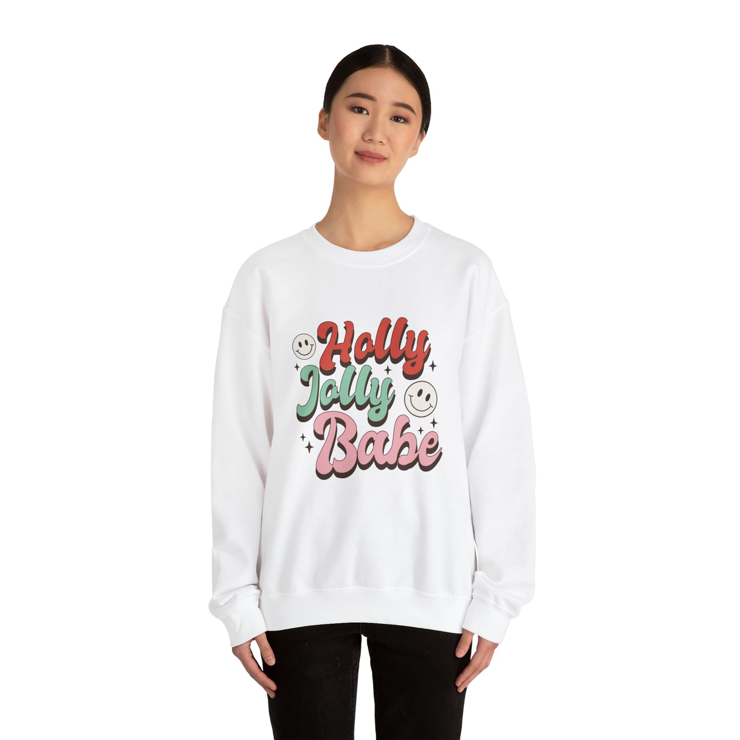 Holly Jolly Babe Christmas sweater Retro Christmas sweater Merry Christmas cupcake hot cocoa sweatshirt Bright Christmas gift for her