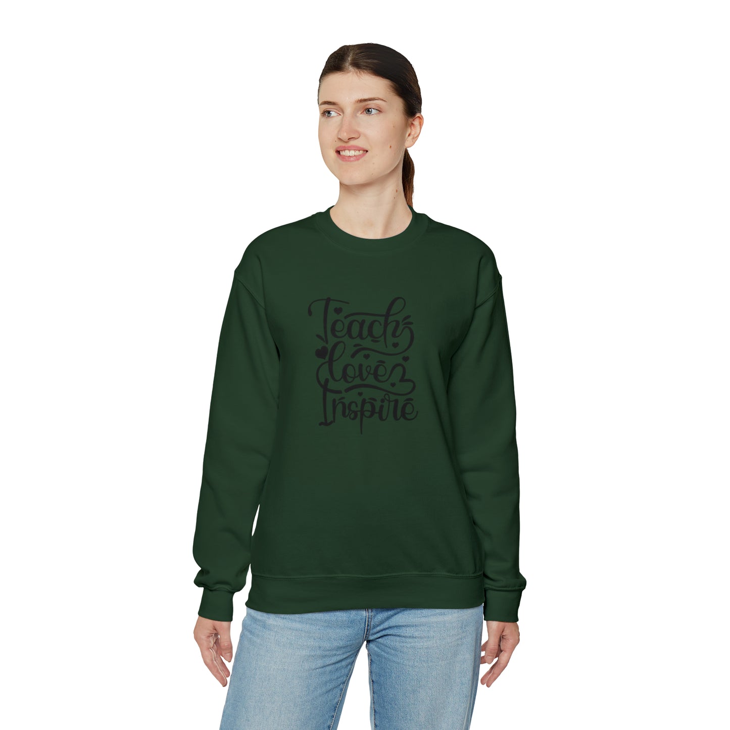 Teach love inspire sweater, Do what makes you happy Sweatshirt, Teacher mode shirt, Christmas Sweater, Christmas Crewneck, Holiday g