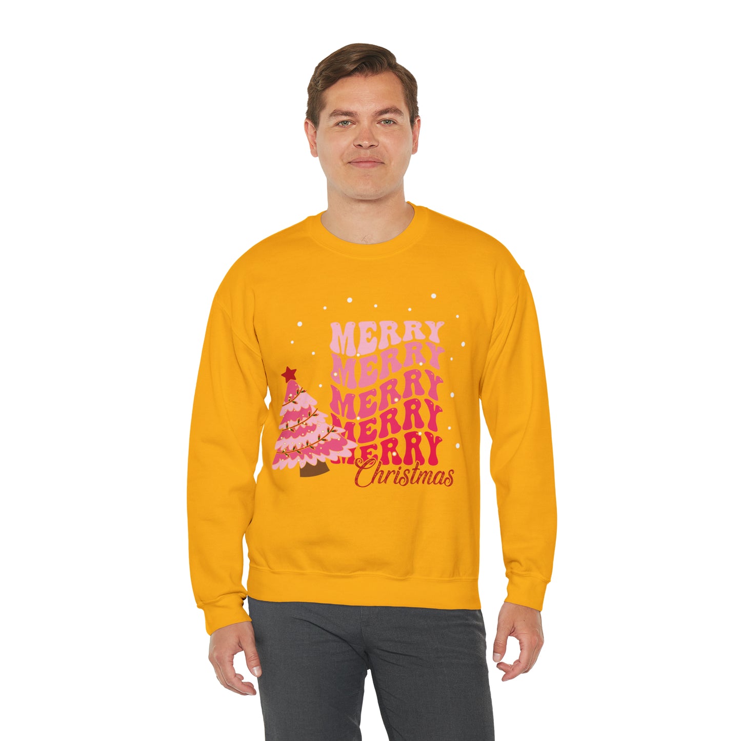 Festive AF sweater Pink Merry Bright Christmas Sweatshirt for Women Christmas Shirt Sweater Holiday Christmas gift for her gift for him