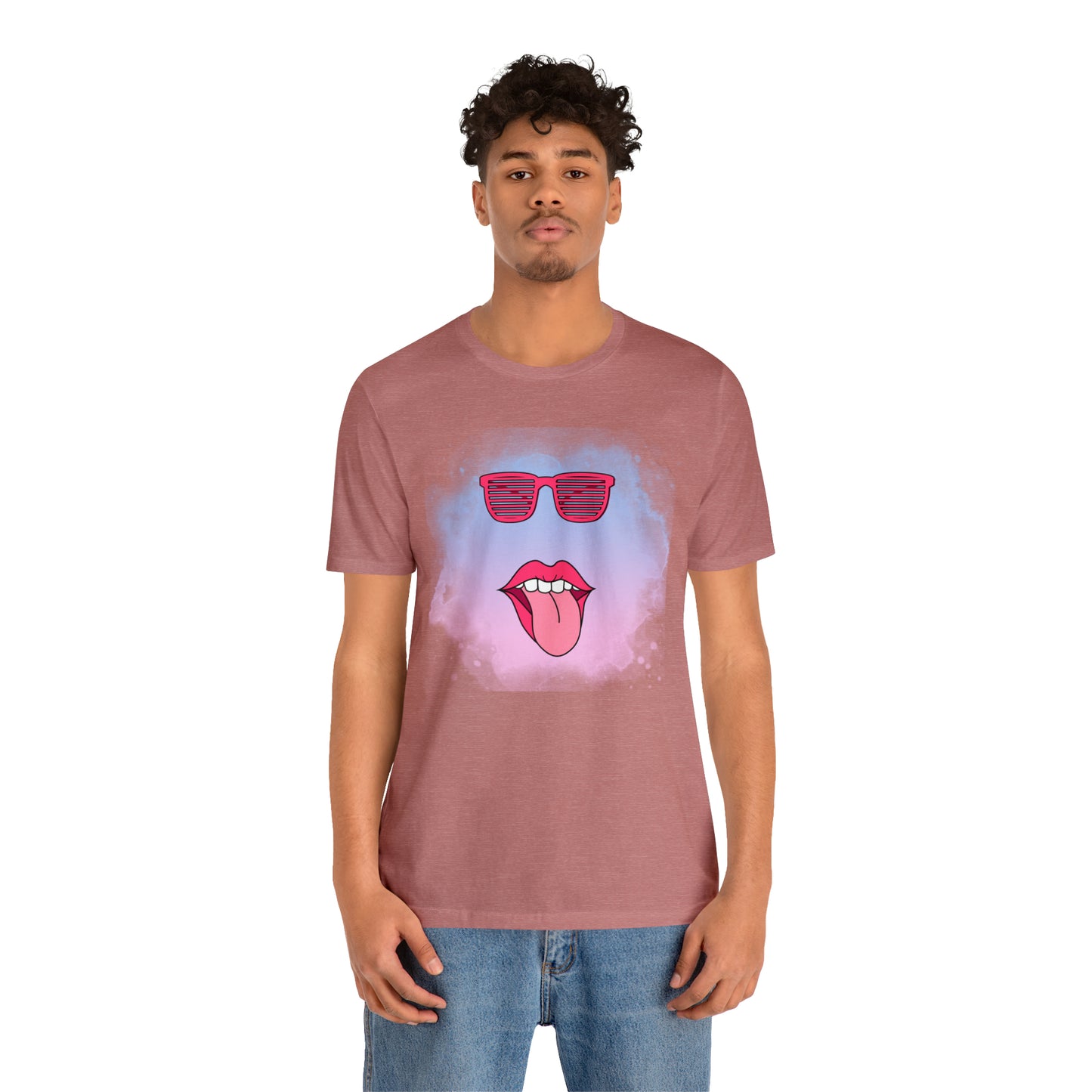 Lip Sunglasses t-shirt, Bubble gum kiss shirt,Pink Gum Shirt,Galantine gift travel shirt,best friend trip,girls vacation trip, Unisex Jersey