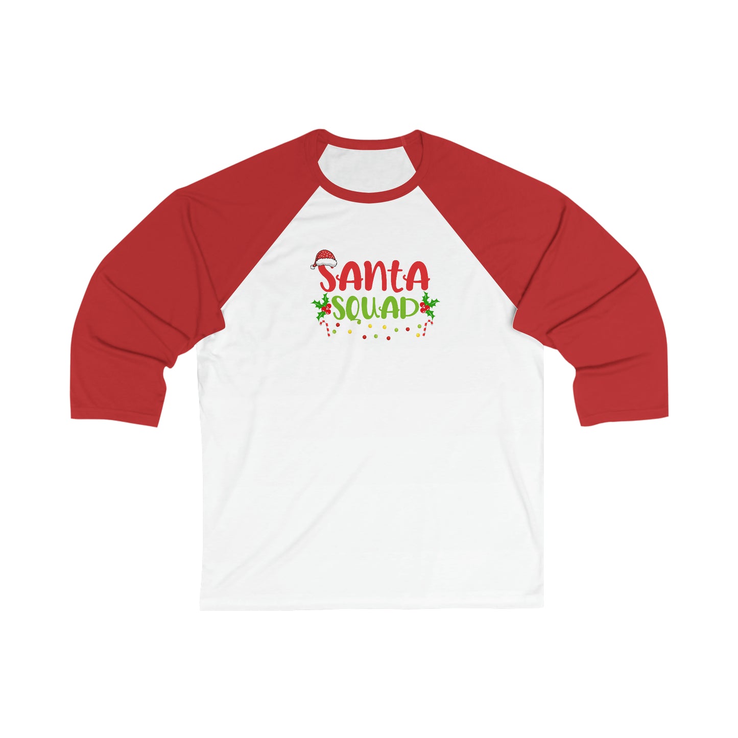 Santa Squad long sleeve shirt Christmas lover family Christmas shirts Shirt Gift for dad Gift for Mom Gift Unisex 3\4 Sleeve Baseball
