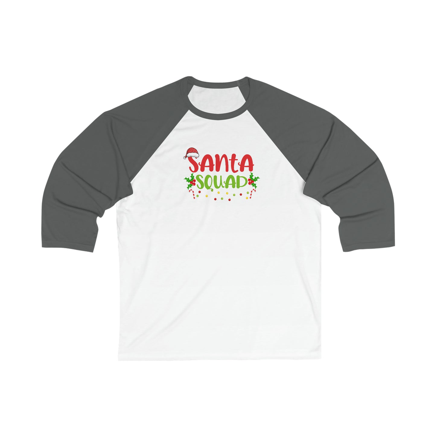 Santa Squad long sleeve shirt Christmas lover family Christmas shirts Shirt Gift for dad Gift for Mom Gift Unisex 3\4 Sleeve Baseball