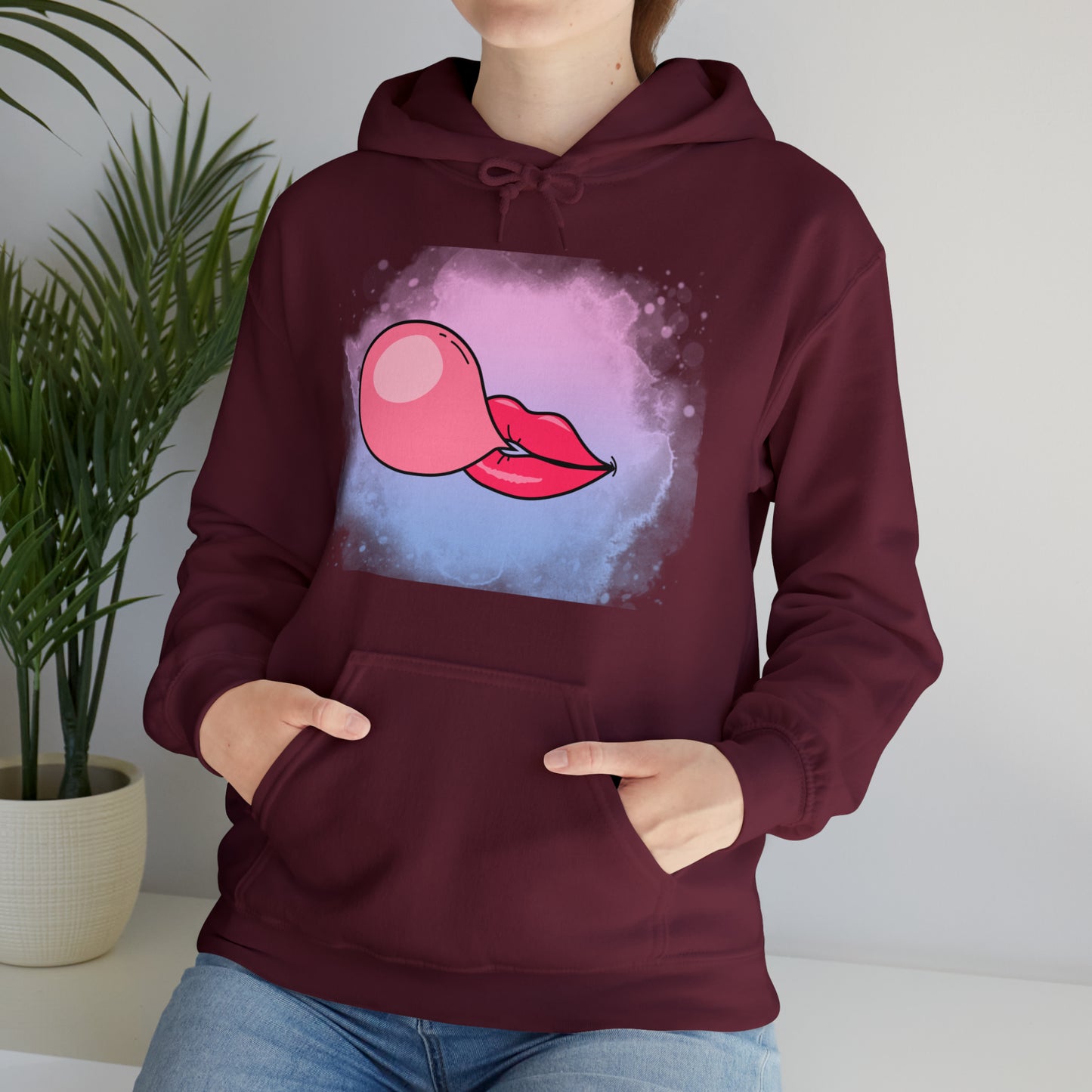 Bubble Gum kiss Hoodie, Summer Bubblegum shirt, Birthday gift for her, Galantine gift for her, best friend gift,birthday vacation,Unisex