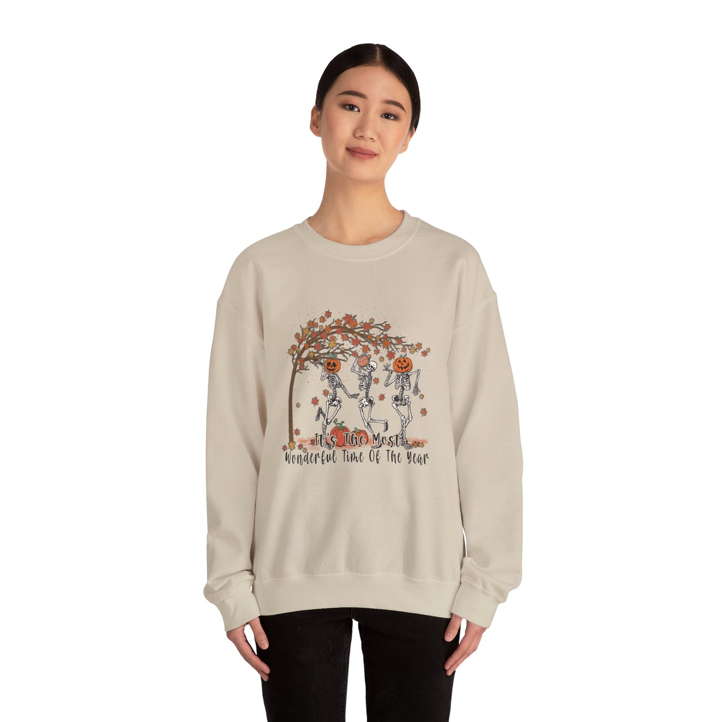 Halloween sweatshirt skeleton fall vibes Its the most wonderful time of the year sweater funny Halloween sweater fall Shirt best friend gift