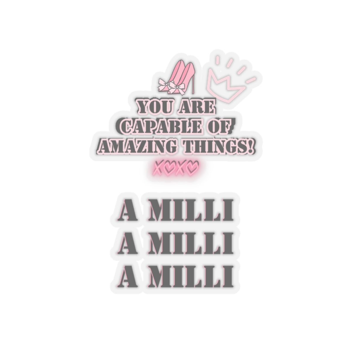 Girlboss sticker page millionaire sticker pink black sticker bestie sticker entrepreneur stickers bestfriend bossbabe sticker luck sticker