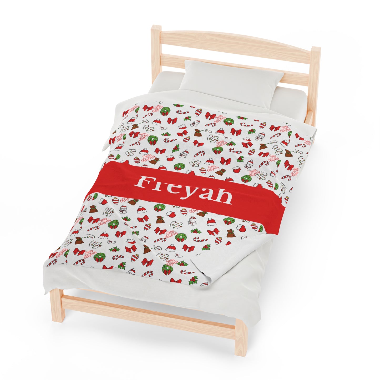 Christmas Blanket kids custom name christmas blanket Merry christmas personalized blanket Movie watching blanket Velveteen Plush Blanket