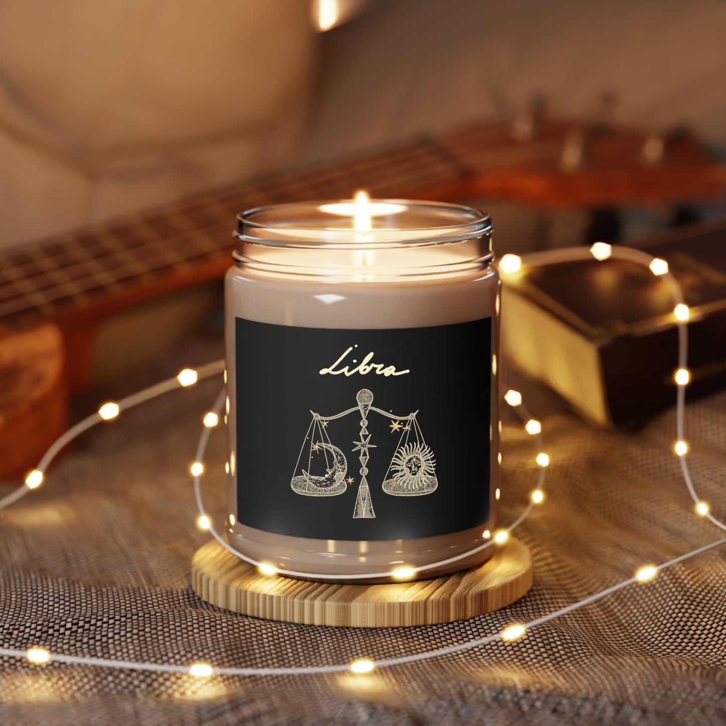 Gift for Libra candle black and gold candle best friend candle gift for bridesmaids gift best friend gift for her gift for him