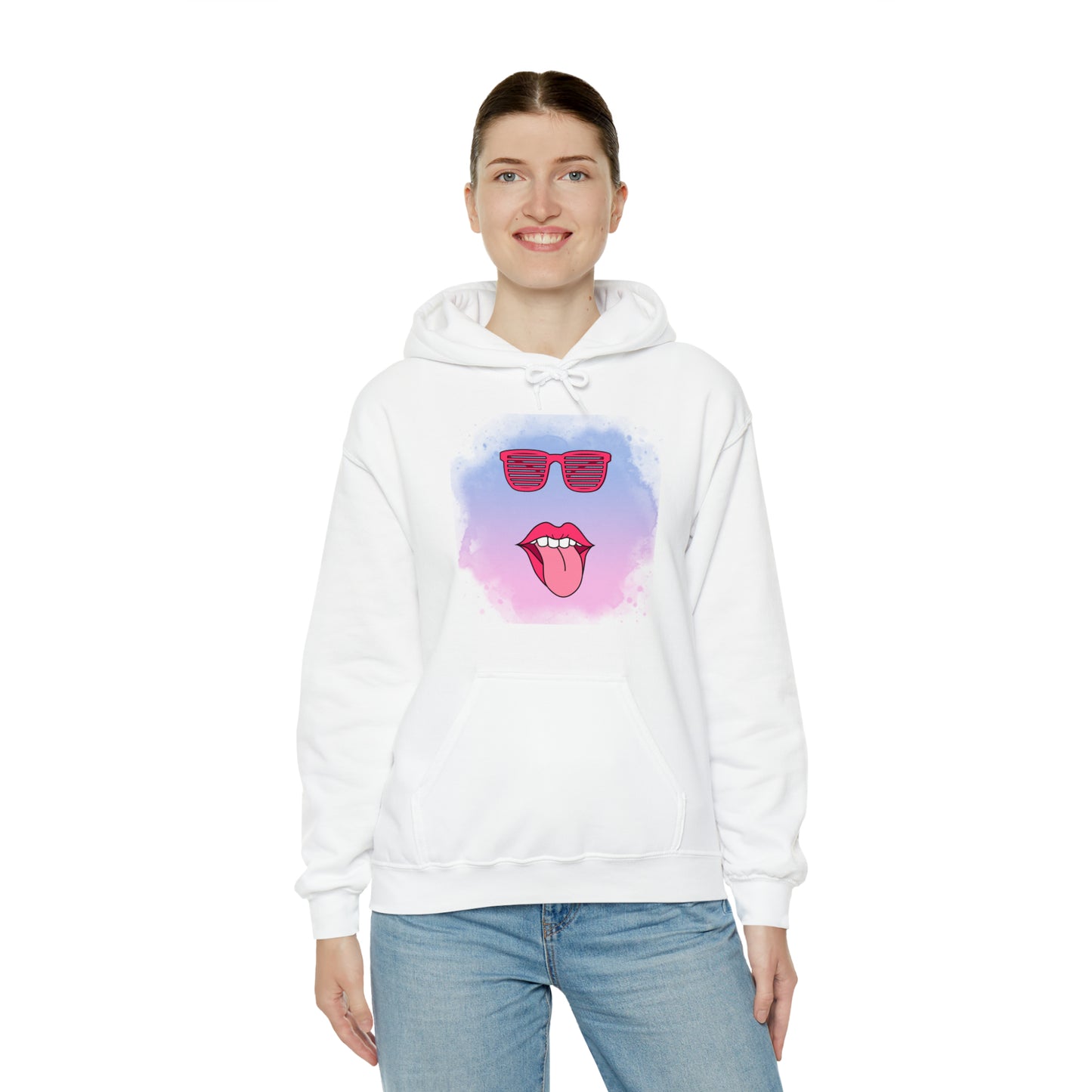 Lip Sunglasses Hoodie, Bubble Gum kiss Hoodie, Fun Summer shirt, Birthday gift for her, Galantine gift for her,best friend gift, vacation