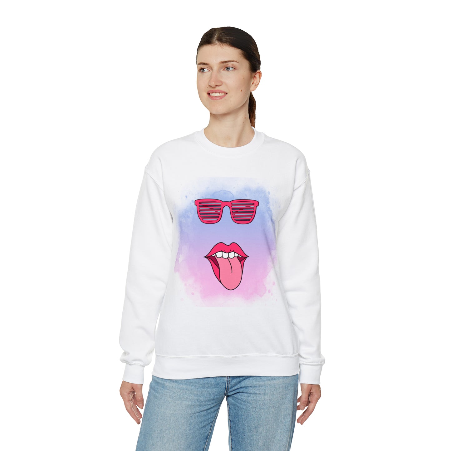 Lip Sunglasses Hoodie, Bubble Gum kiss Hoodie, Fun Summer shirt, Birthday gift for her, Galantine travel sweatshirt, Unisex