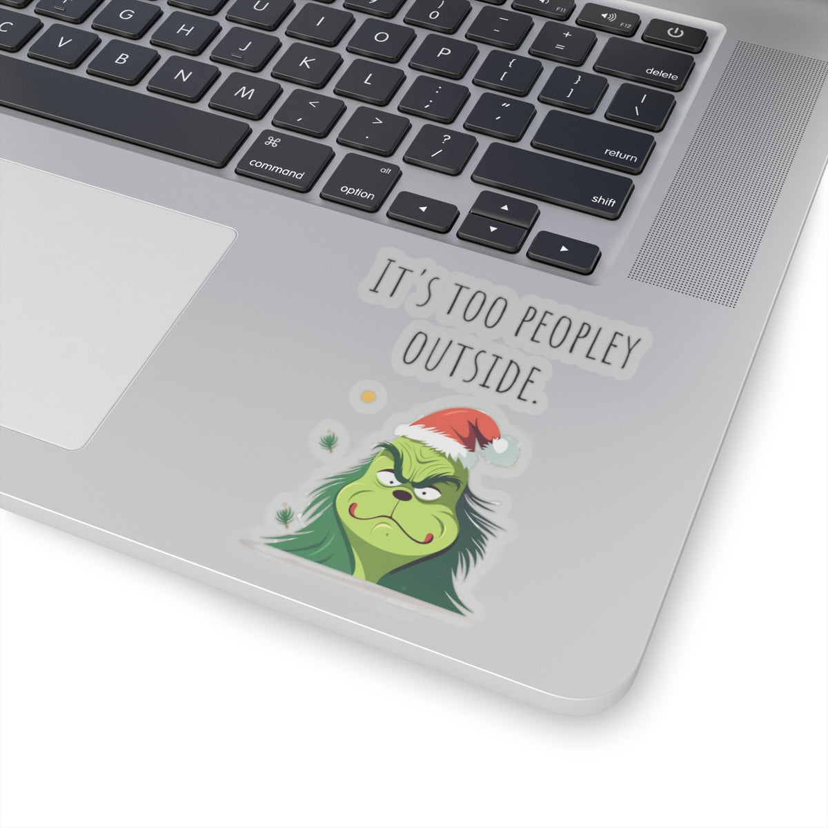 Grumpy christmas sticker grumpy sticker funny coworker gift funny too peopley outside bestfriend gift Kiss-Cut Stickers Halloween stickers