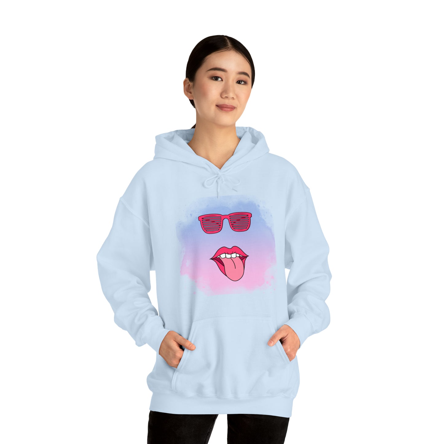 Lip Sunglasses Hoodie, Bubble Gum kiss Hoodie, Fun Summer shirt, Birthday gift for her, Galantine gift for her,best friend gift, vacation