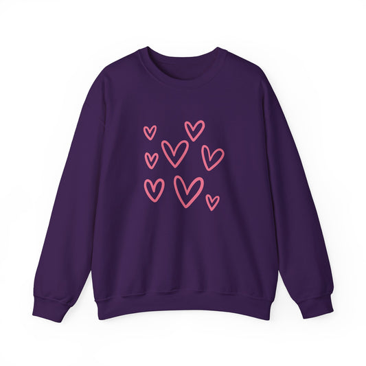 Heart Valentine's Day sweatshirt valentines shirt gift for her best friend gift galentine's day gift crewneck sweater women sweater love