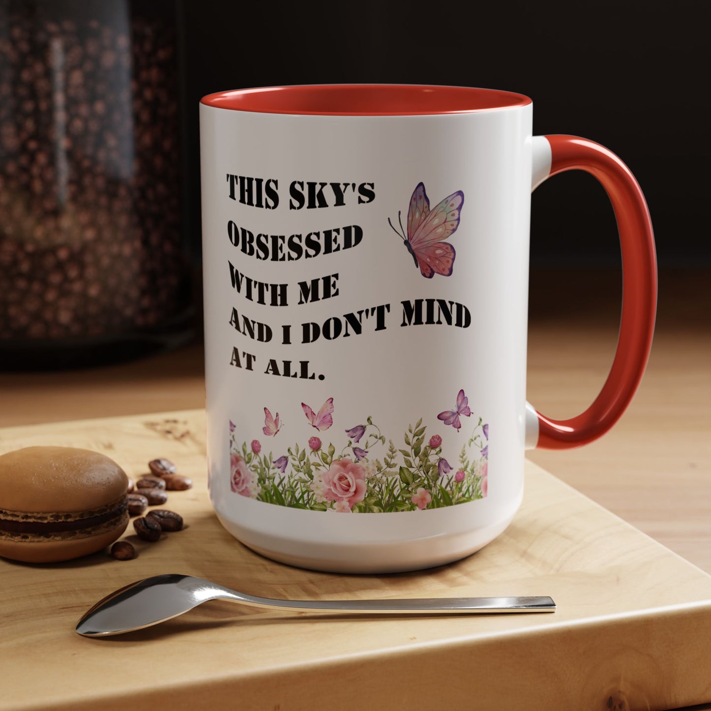 Morning affirmations mug sky's obsessed with me manifesting mug delulu era mug Christmas gift for her gift for him bestie Mug