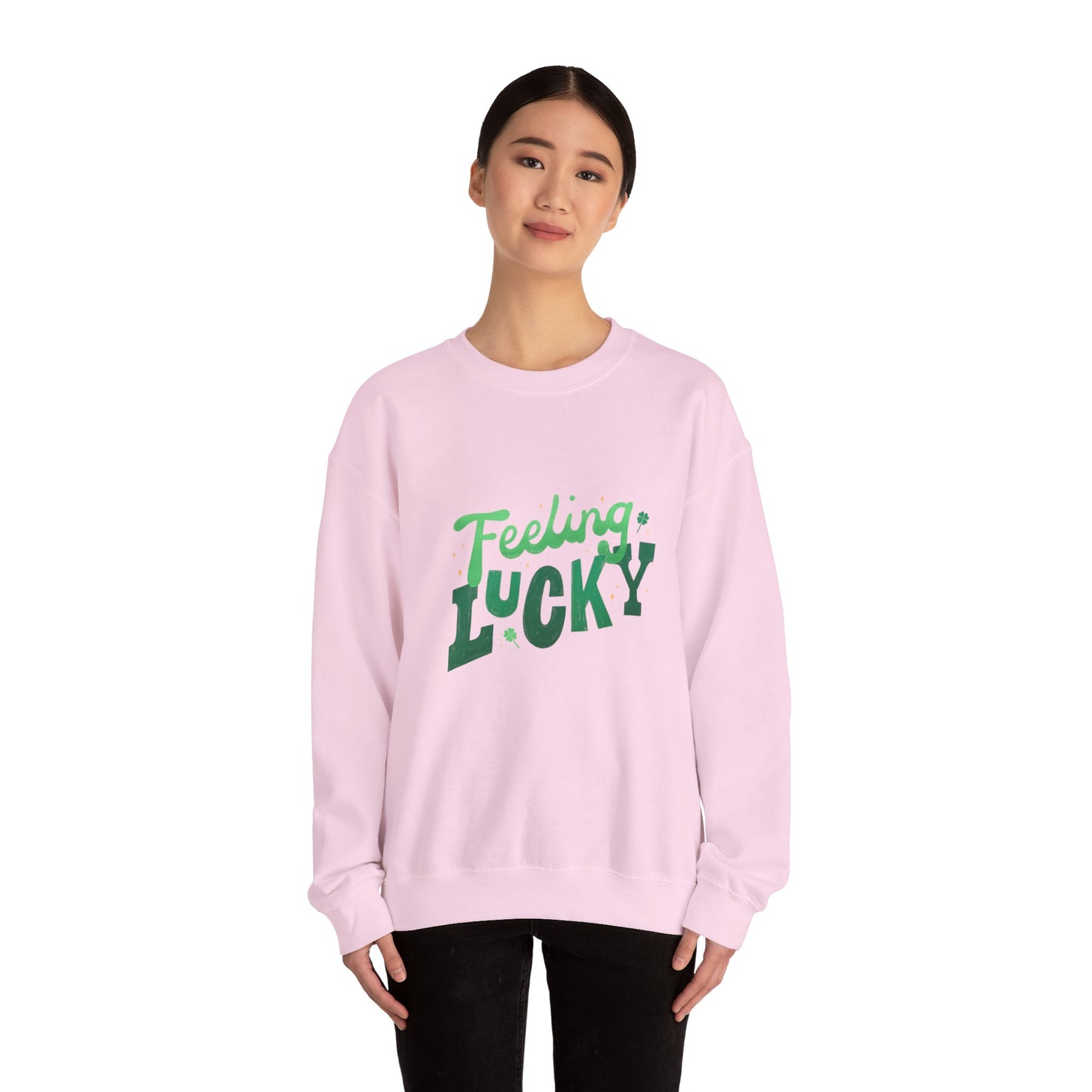 Feeling lucky sweater  St Patrick's Day sweatshirt leprechaun gift St Paddys sweatshirt Heart Love valentines shirt gift forher best friend