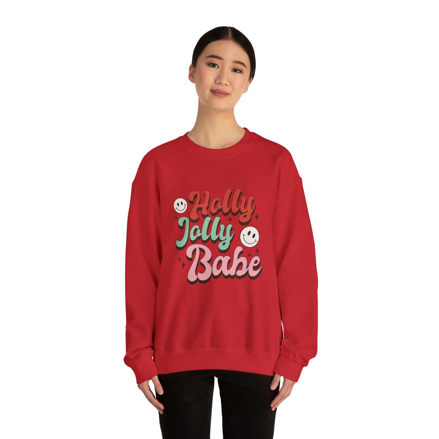 Holly Jolly Babe Christmas sweater Retro Christmas sweater Merry Christmas cupcake hot cocoa sweatshirt Bright Christmas gift for her