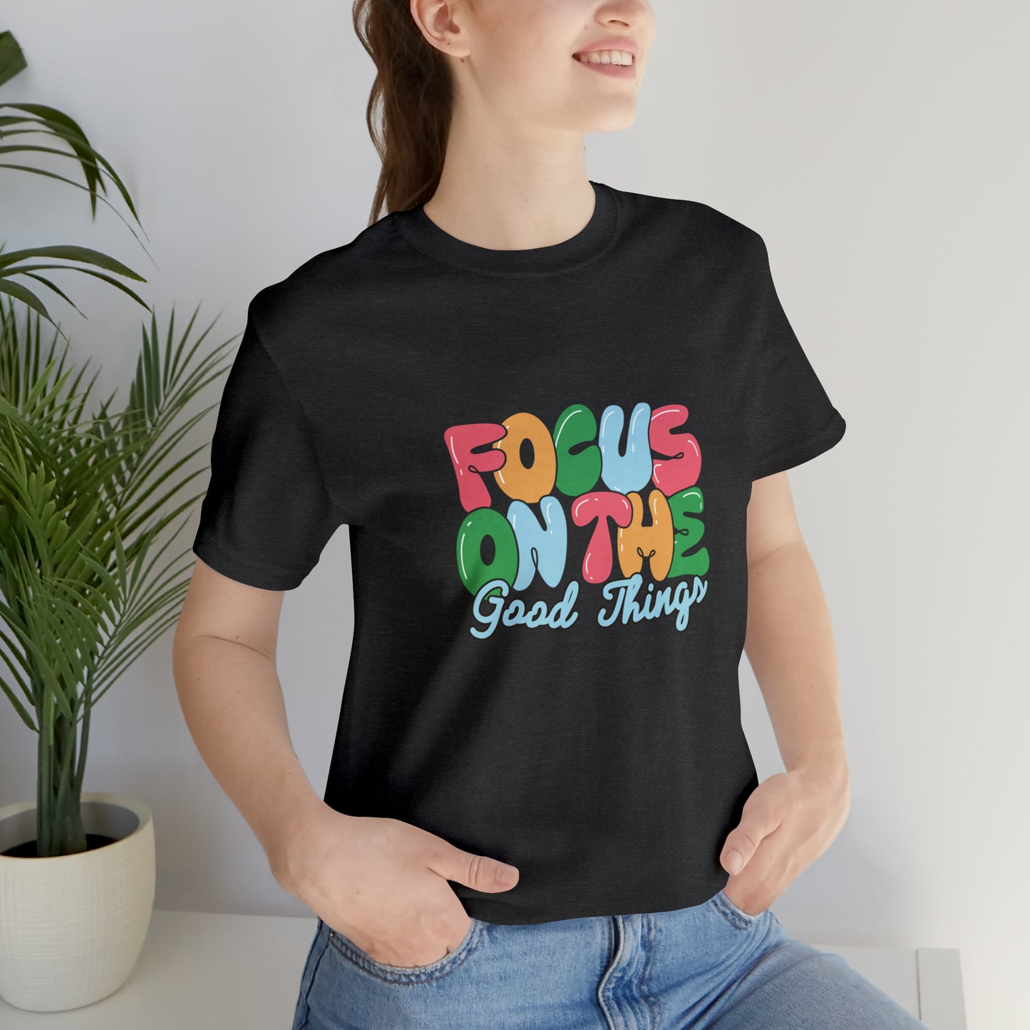 Focus on the good things shirt positive vibes shirt good vibes tee yogawear zen clothes bohemian top Women's Christmas gift for her for him