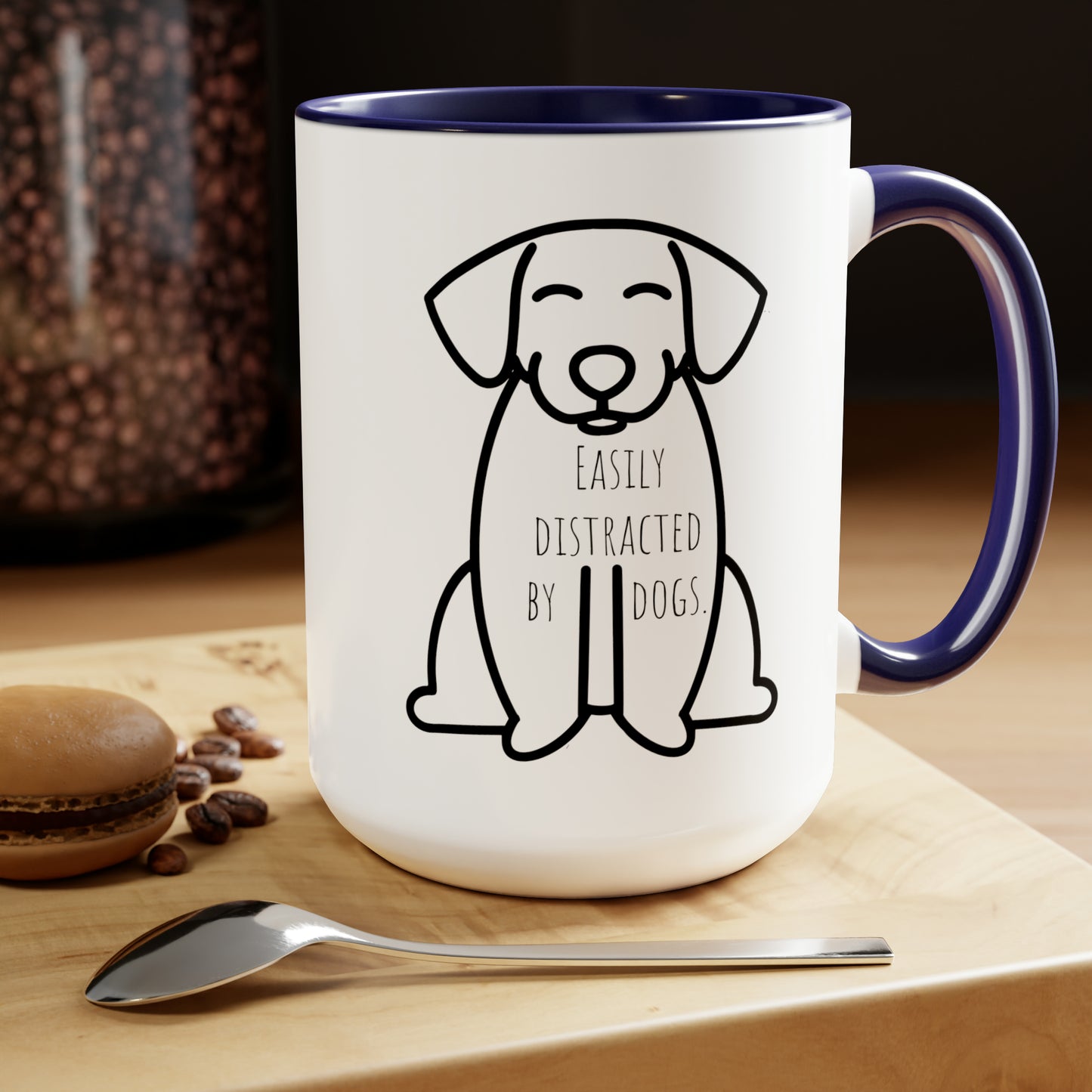 Easily distracted by dogs mug Supervisor mug Floral mug gift for her Mug funny gift for wife Coffee Mugs tea Christmas gift 15oz