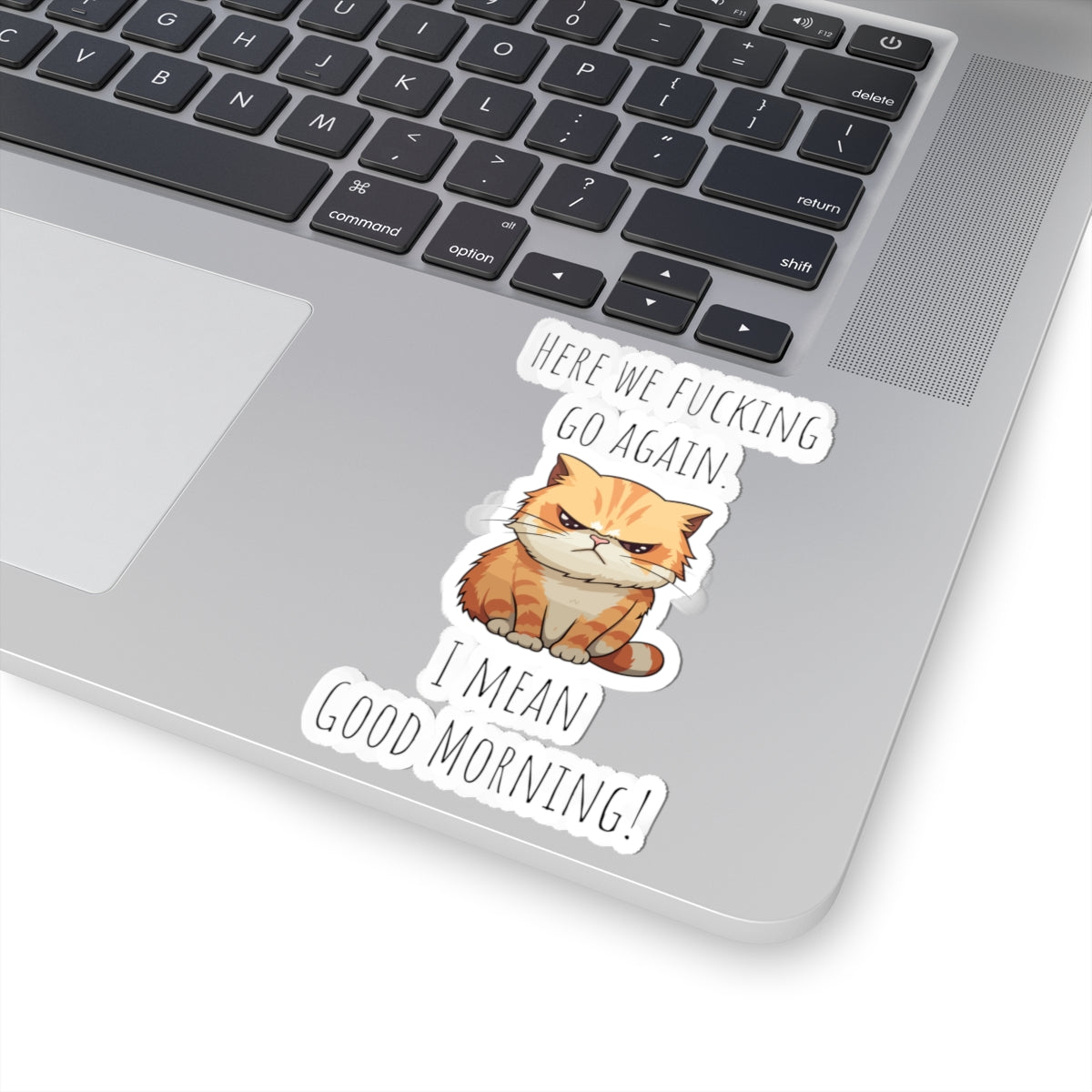 Grumpy cat Christmas sticker grumpy sticker funny coworker gift funny here we fucking go bestfriend gift KissCut Stickers Halloween stickers