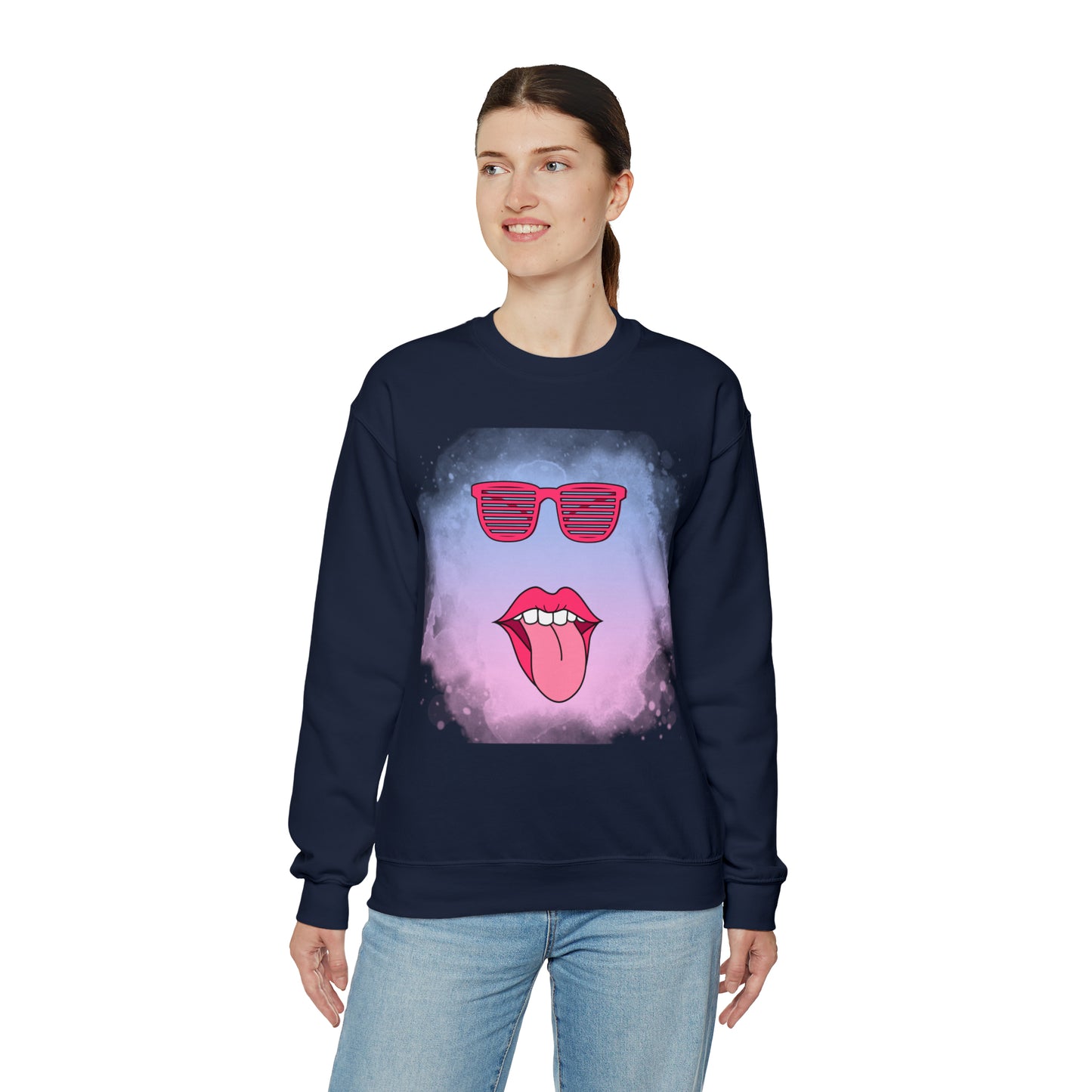 Lip Sunglasses Hoodie, Bubble Gum kiss Hoodie, Fun Summer shirt, Birthday gift for her, Galantine travel sweatshirt, Unisex