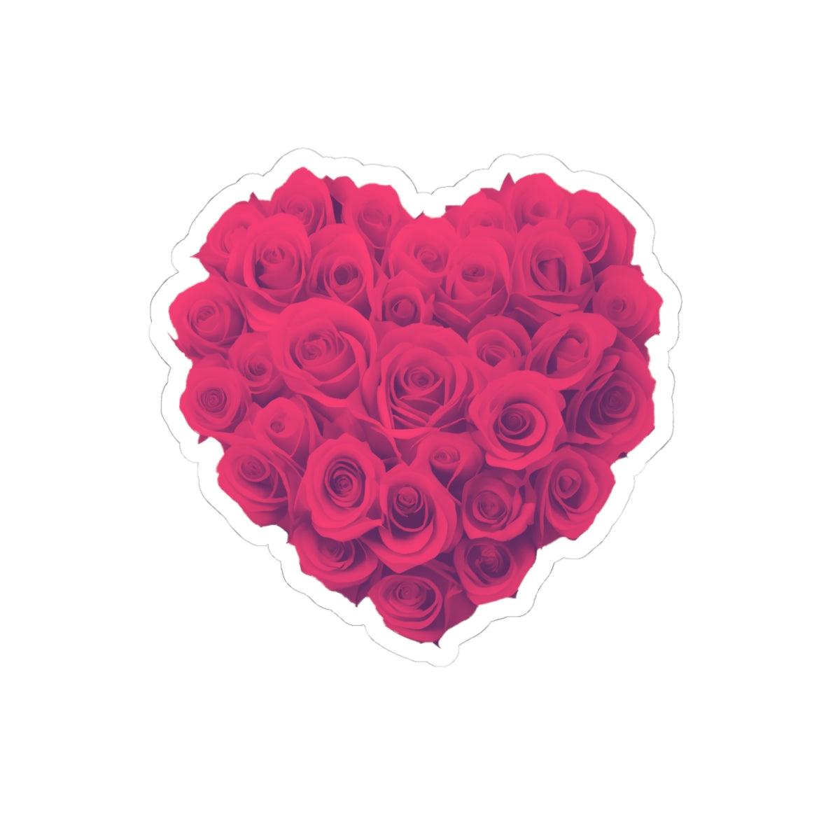 Red Heart of roses sticker pink heart sticker selfcare sticker life Motivating sticker keep trying sticker gift forher giftforhim girlboss