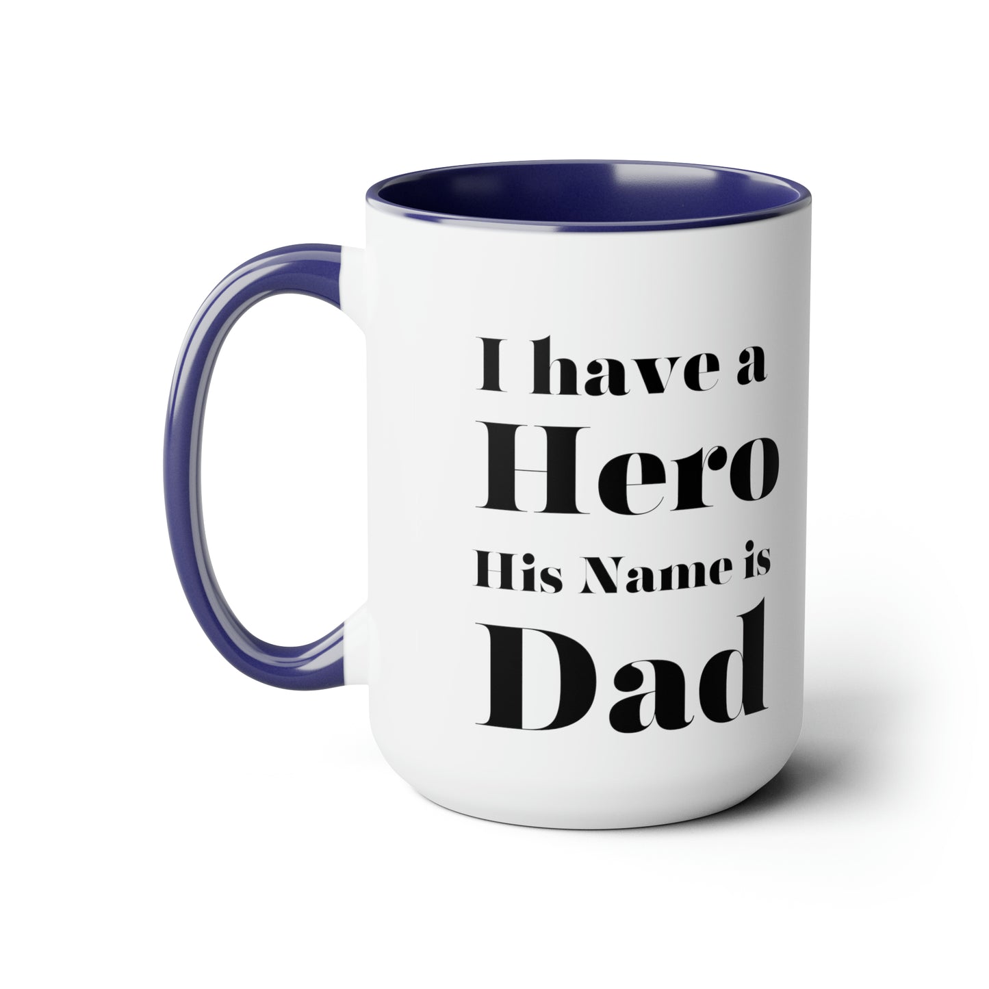 Hero dad mug love you dad Valentine's Day mug sister gift Coffee Mug pregnancy reveal gift heart mug gift for her Mug wife Coffee tea 15oz