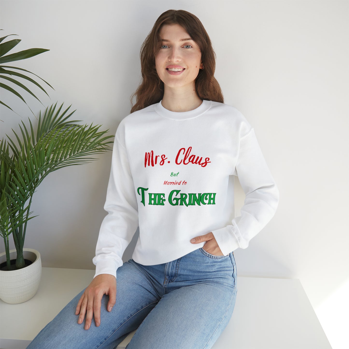 Mrs Claus sweater married to the grinch sweatshirt Merry Christmas Sweatshirt for Women Christmas Shirt Holiday Christmas gift for her