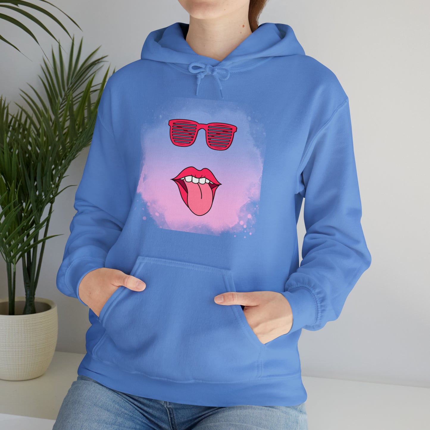 Lip Sunglasses Hoodie, Bubble Gum kiss Hoodie, Fun Summer shirt, Birthday gift for her, Galantine gift for her,best friend gift, vacation