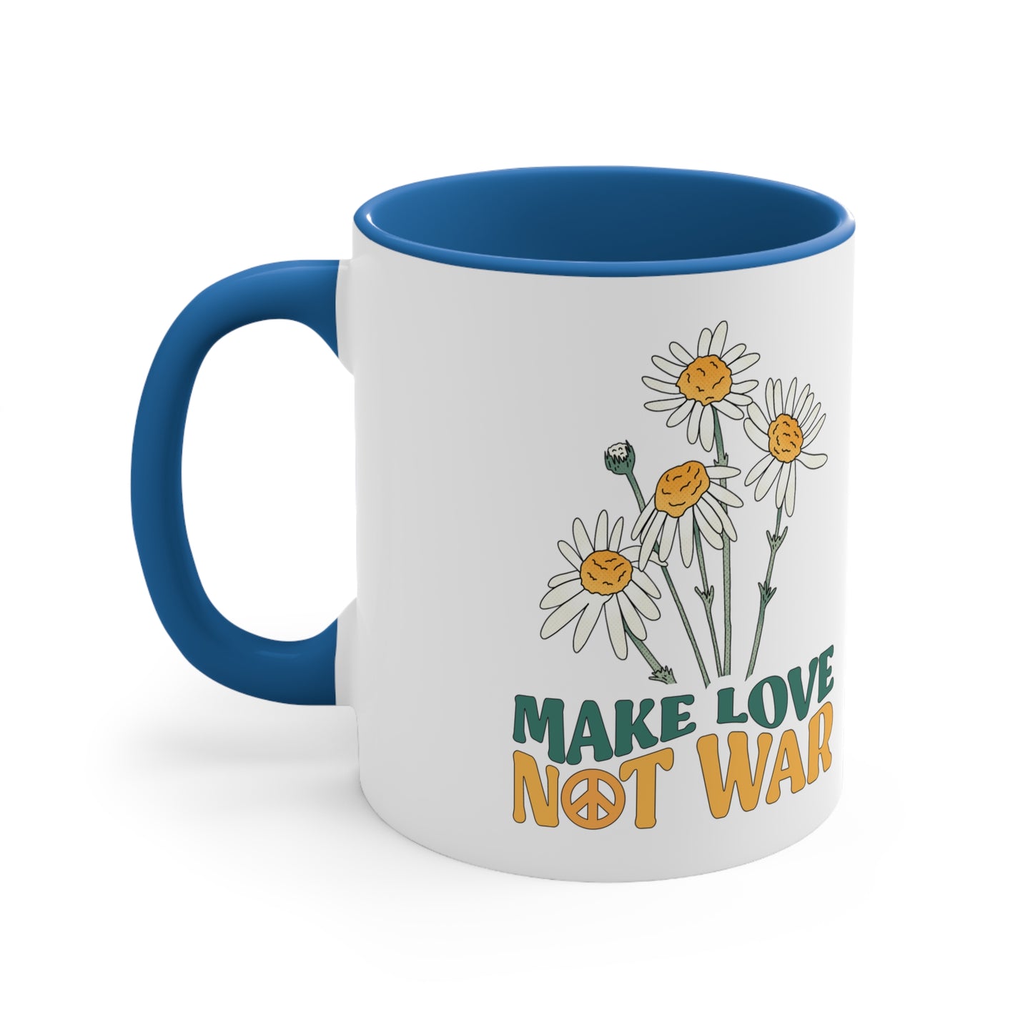 Make love not war mug Crochet lover gift yarn lover gift knitting gift creativemaker gift coffee lover gift tea gift for her gift for him Coffee Mug 11oz