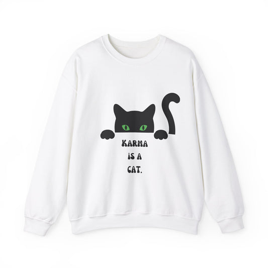 Karma is cat sweater cat lover gift karma gift gift for cat owners funny cat birthday gift Christmas sweatshirt gift for her gift for him