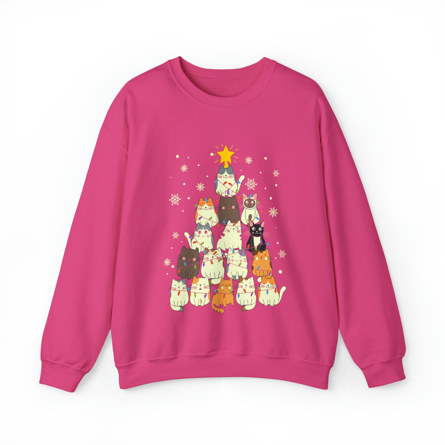 Cat Christmas sweater Kitty Christmas tree sweatshirt Family Cat lover gift for gift for him Merry Bright Christmas sweatshirt Christmas