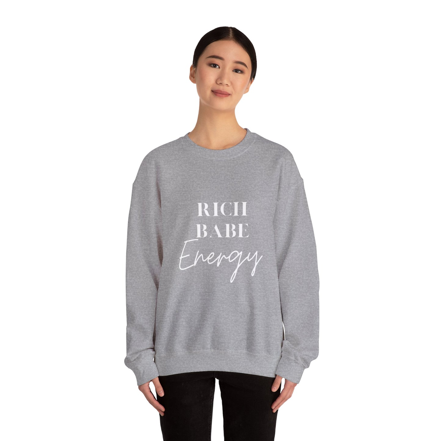 Rich Babe energy sweater funny gift for her bestie gift galentine sweater funny Valentine's sweater gift for him entrepreneur gift birthday