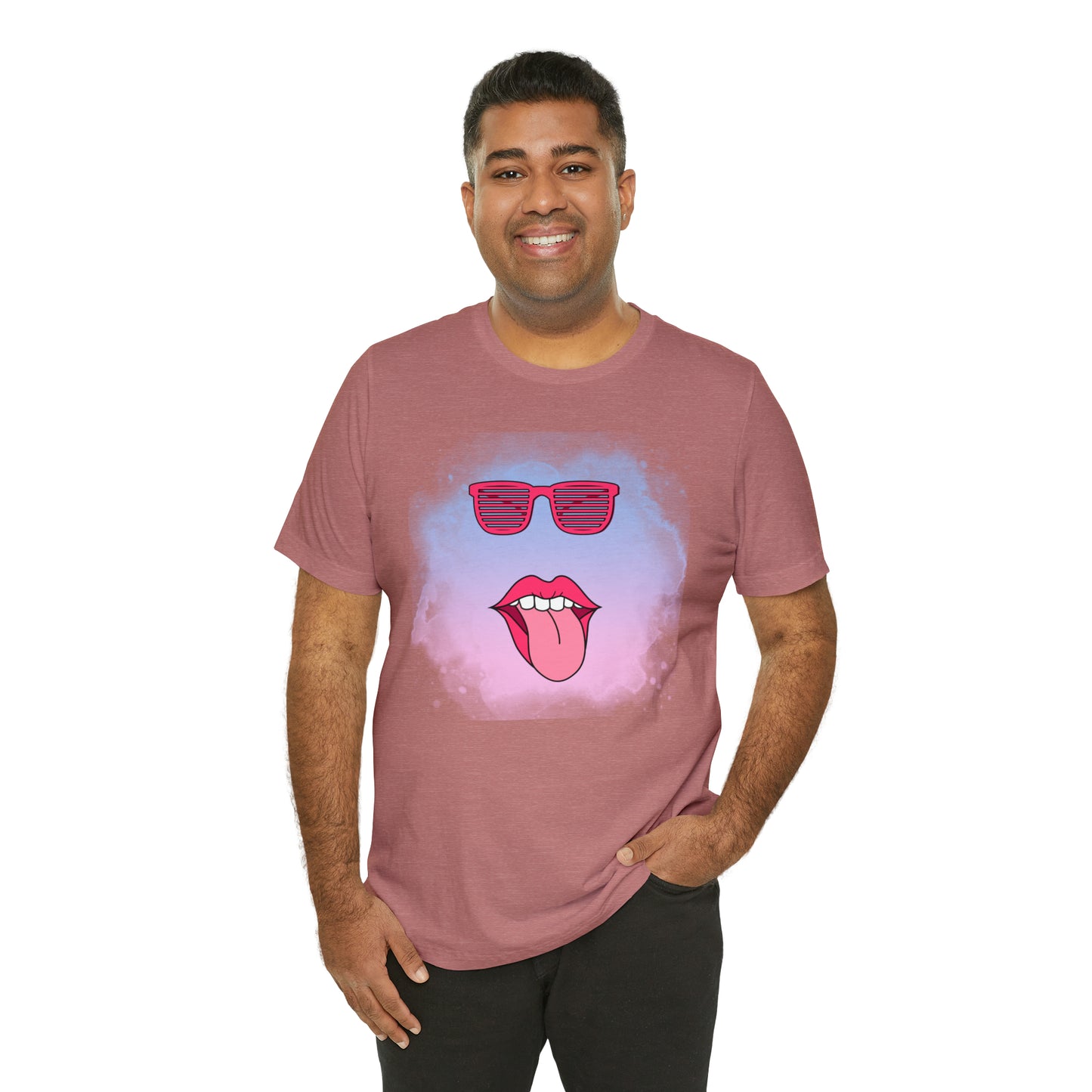 Lip Sunglasses t-shirt, Bubble gum kiss shirt,Pink Gum Shirt,Galantine gift travel shirt,best friend trip,girls vacation trip, Unisex Jersey