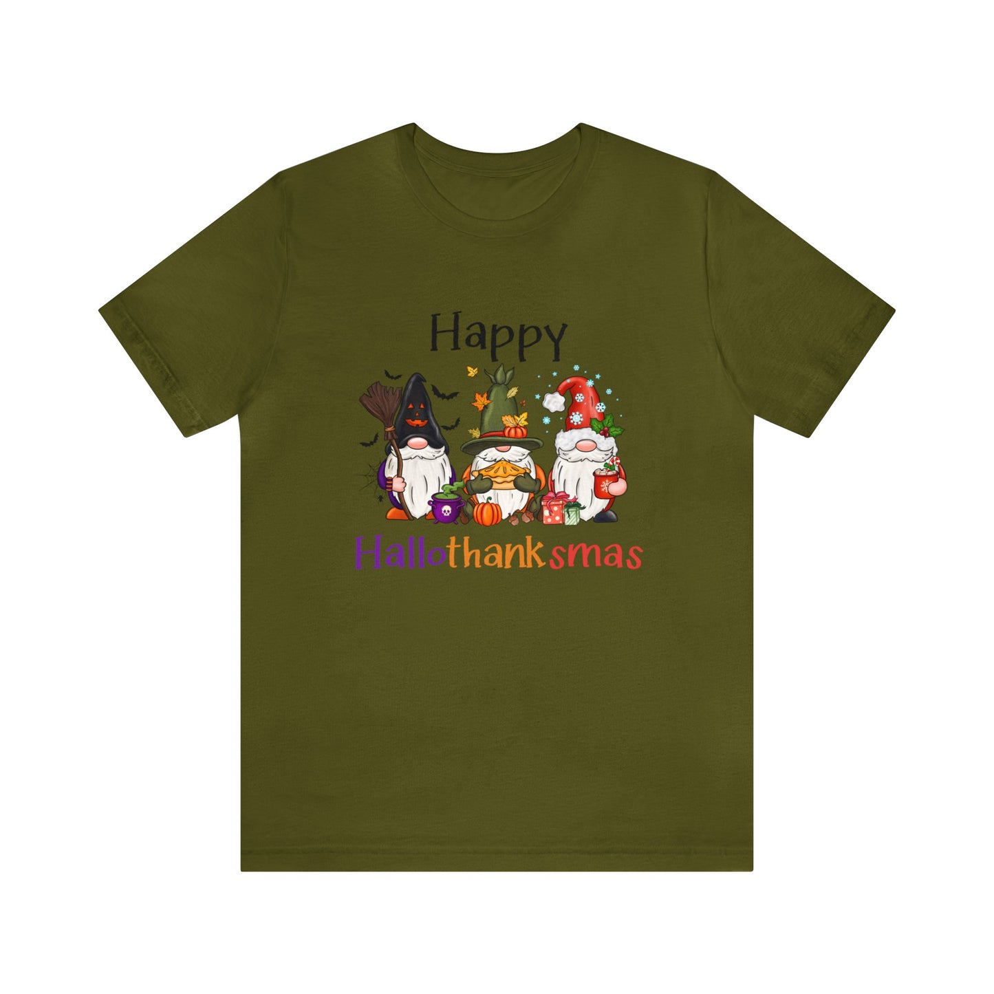 Gnomes lover gift gnomes Halloween shirt gift for her gift for him happy Hallothanksmas Shirt Unisex Tee Christmas gift Thanksgiving shirt