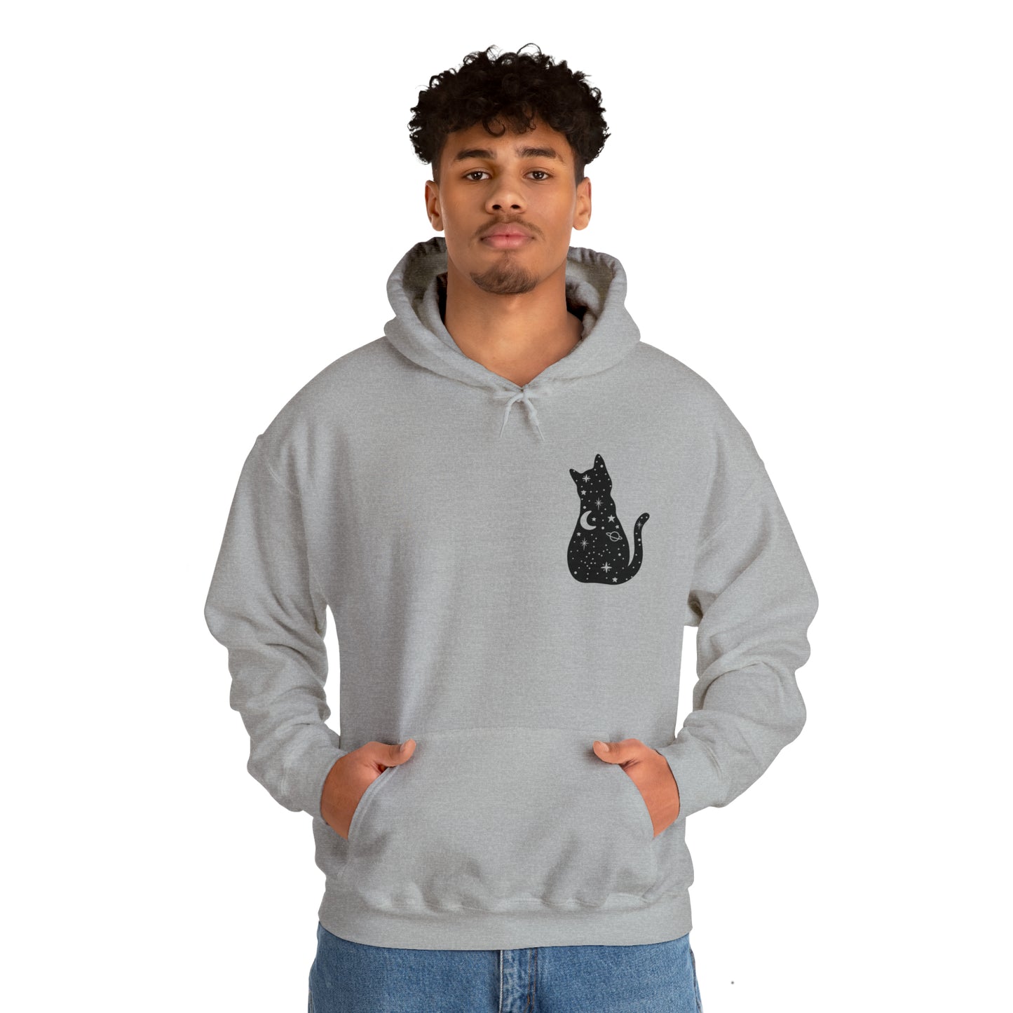 Halloween Sweatshirt Black Cat Shirt Halloween Sweater Halloween Cat Sweatshirt Gift for Cat Lover Gift Black Cat Gift for Cat Mom Gift Moon