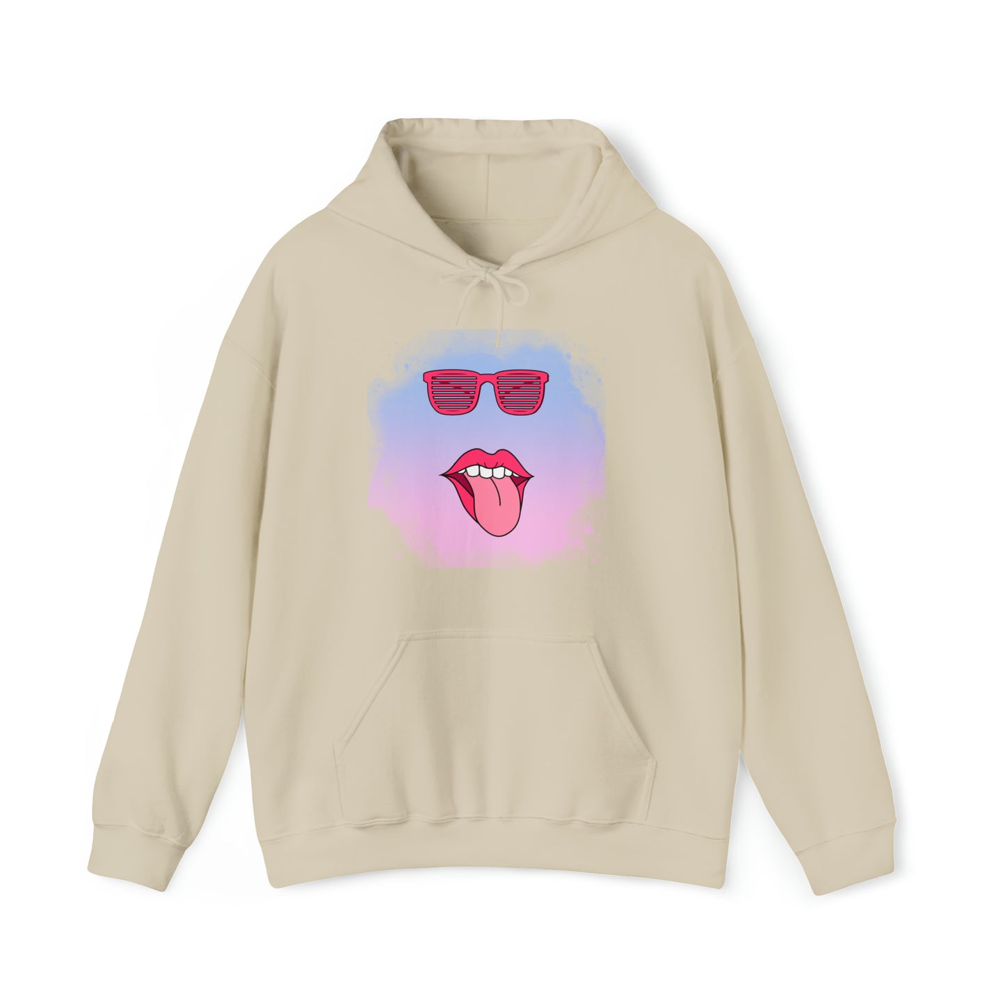 Lip Sunglasses Hoodie, Bubble Gum kiss Hoodie, Fun Summer shirt, Birthday gift for her, Galantine gift for her,best friend gift, vacation