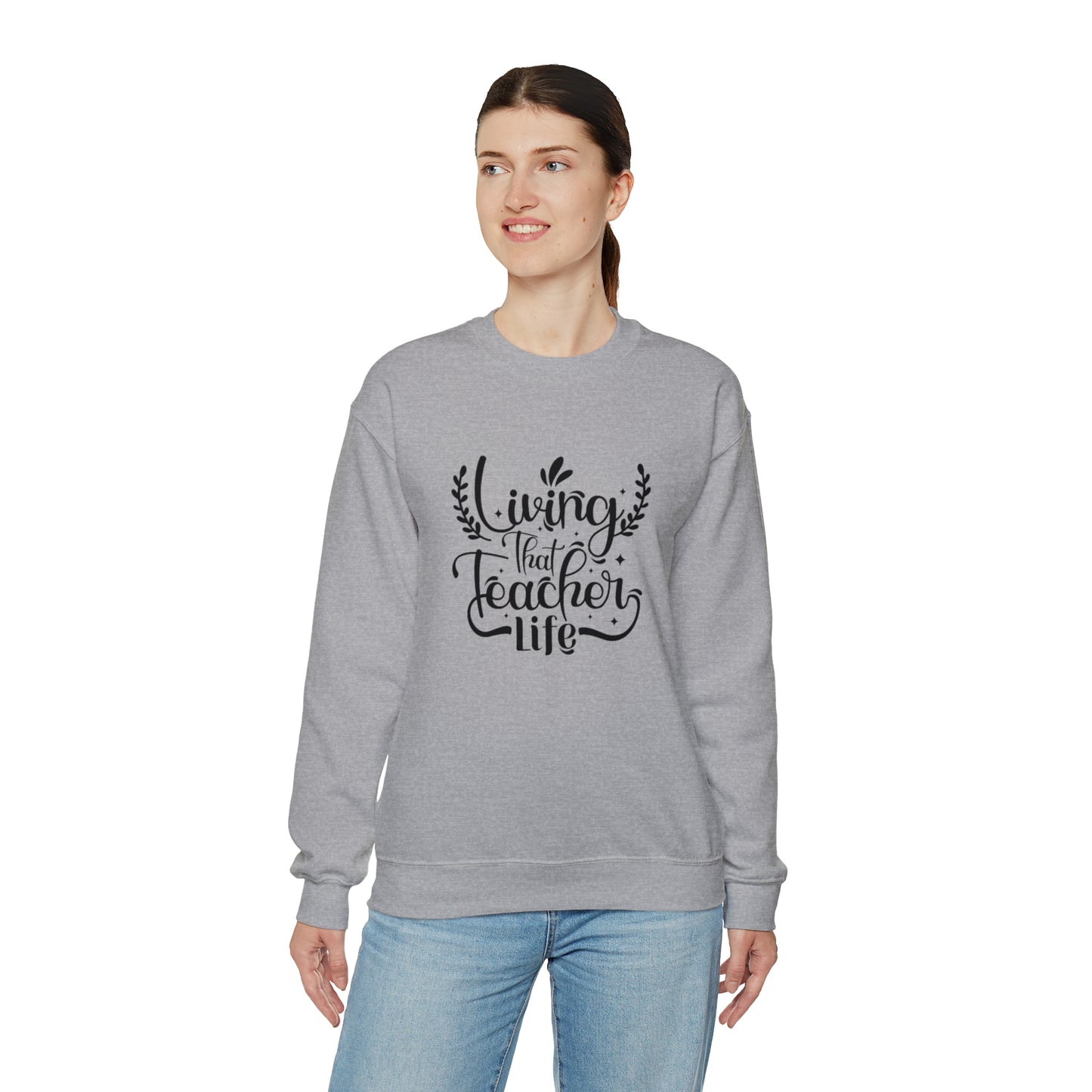 Living that teacher life Sweatshirt,Teach love inspire sweater,Teacher mode shirt,Christmas Sweater,Christmas gift,teacher appreciation gift