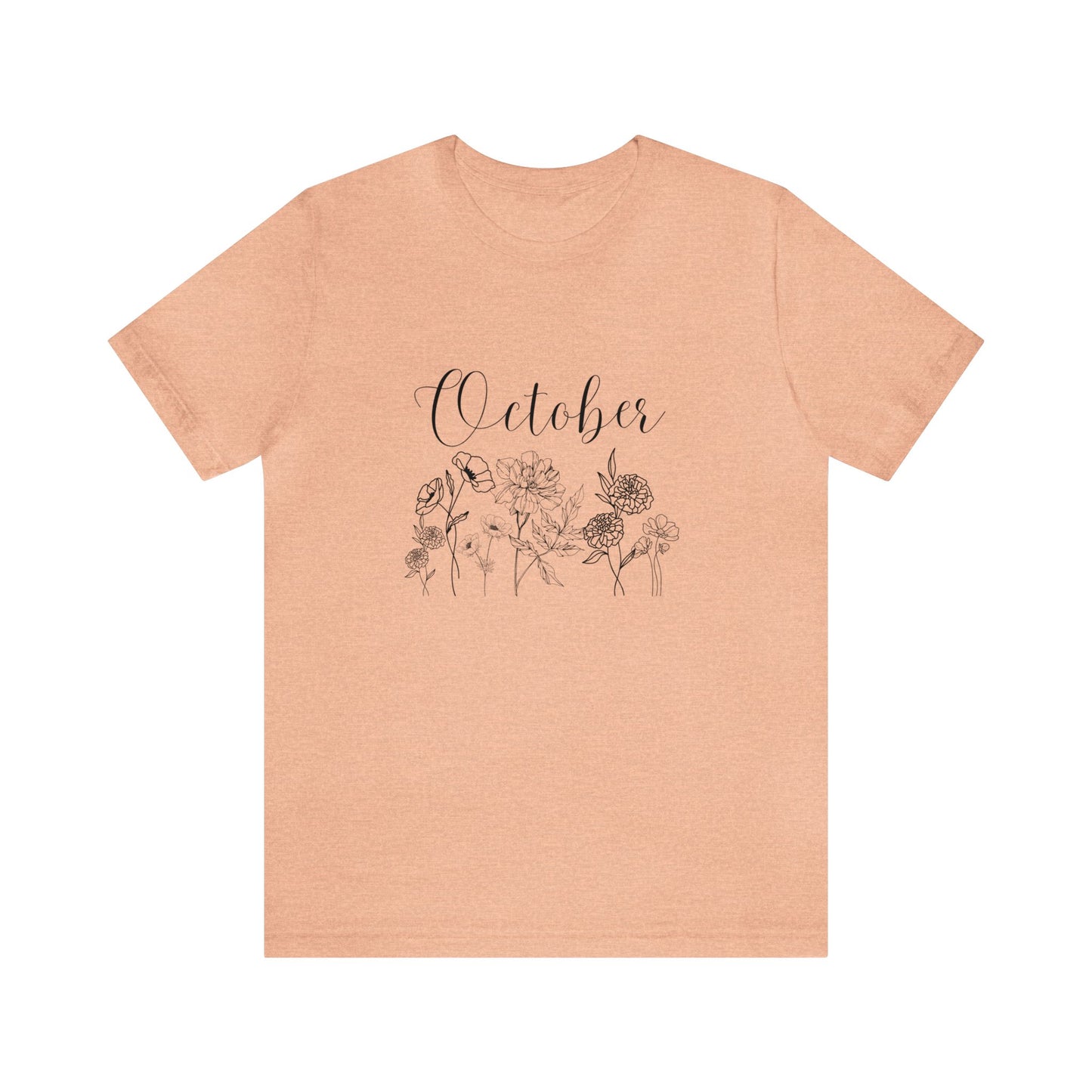 October birthday shirt birthday tee month flower shirt gift for her gift for him best friend gift christmas gift